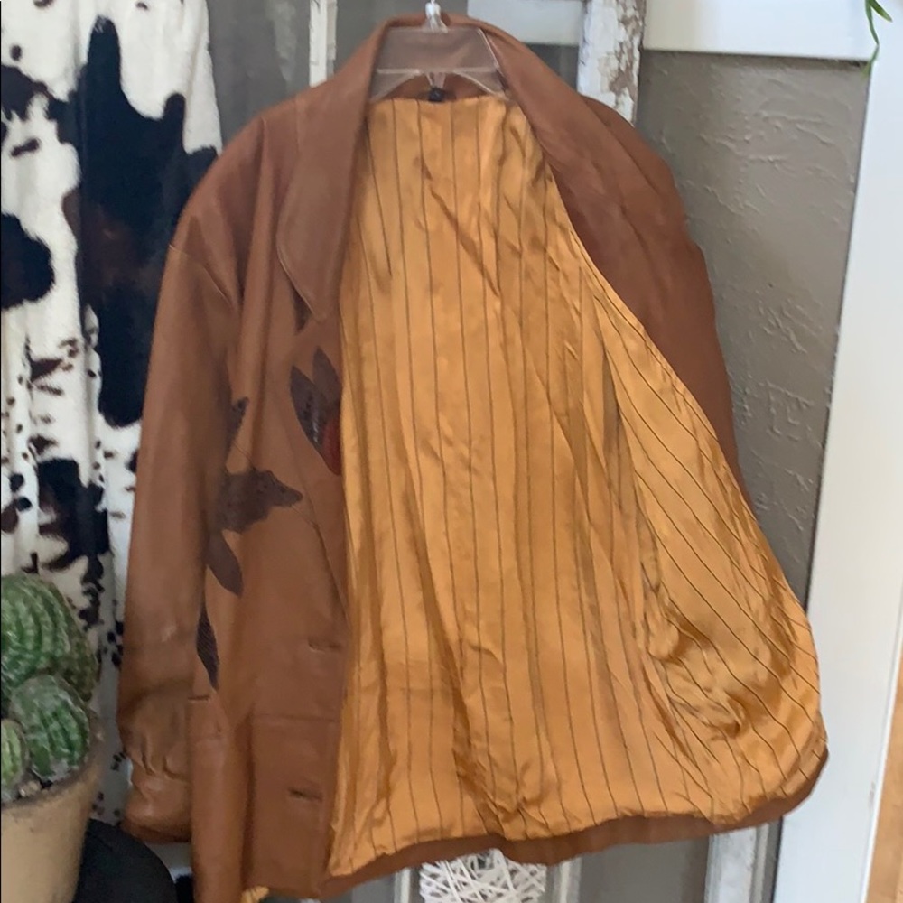 Gorgeous jacket/ blazer real leather - Picture 4 of 4